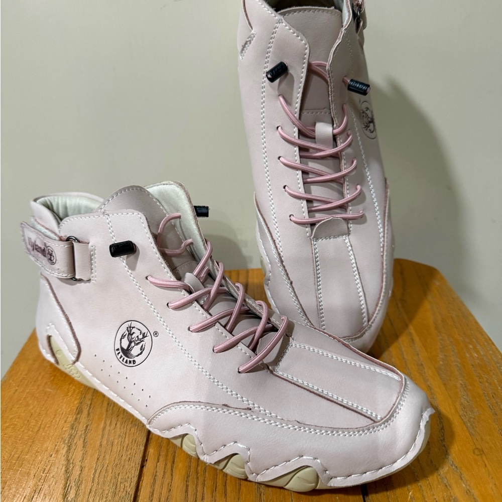 Flyland Women’s casual leather fashion sneakers handmade ankle chukka boots sz10